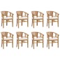 vidaXL Juego de comedor para jardín 9 piezas madera maciza de teca vidaXL Juego de comedor para jardín 9 piezas madera maciza de teca