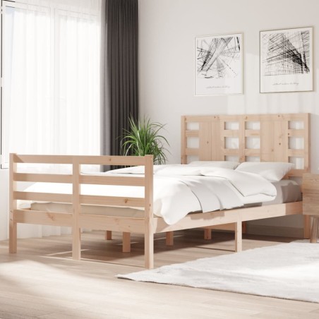 vidaXL Estructura de cama madera maciza de pino 120x200 cm