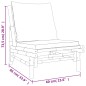 vidaXL Set de muebles de jardín 3 piezas bambú con cojines gris oscuro vidaXL Set de muebles de jardín 3 piezas bambú con cojines gris oscuro