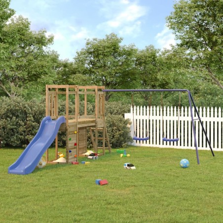 vidaXL Parque infantil de exterior madera de pino impregnada