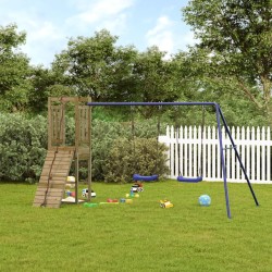 vidaXL Parque infantil de exterior madera de pino impregnada