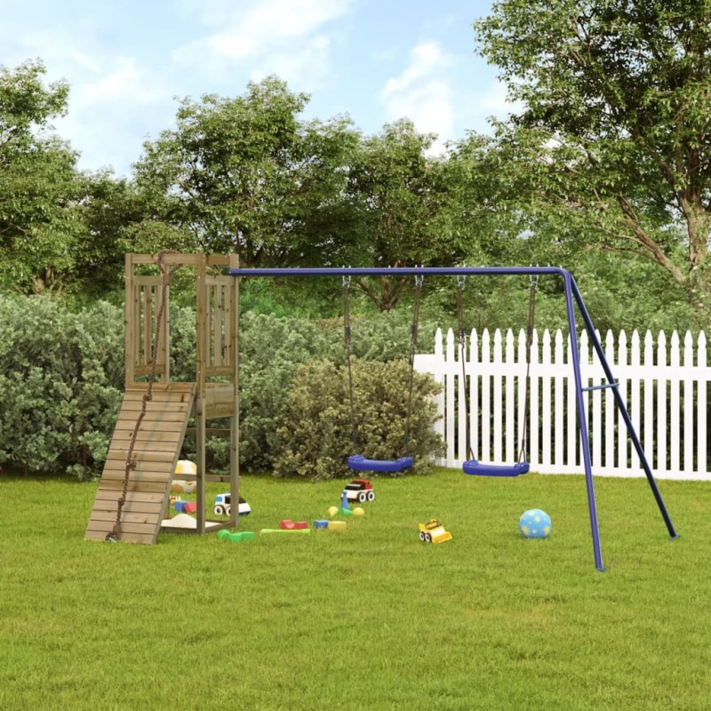 vidaXL Parque infantil de exterior madera de pino impregnada vidaXL Parque infantil de exterior madera de pino impregnada
