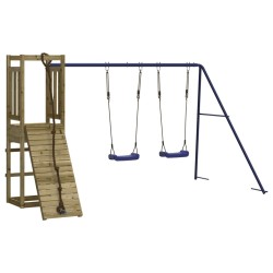 vidaXL Parque infantil de exterior madera de pino impregnada