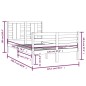 vidaXL Estructura de cama madera maciza de pino 120x200 cm