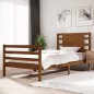 vidaXL Estructura de cama madera maciza pino marrón miel 90x200 cm