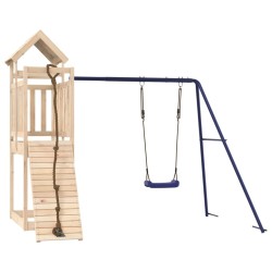 vidaXL Parque infantil de exterior madera maciza de pino
