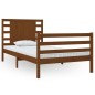 vidaXL Estructura de cama madera maciza pino marrón miel 90x200 cm