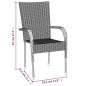 vidaXL Juego de comedor de jardín 5 piezas ratán sintético negro vidaXL Juego de comedor de jardín 5 piezas ratán sintético negro