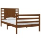 vidaXL Estructura de cama madera maciza pino marrón miel 90x200 cm