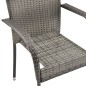 vidaXL Juego de comedor de jardín 7 piezas ratán sintético gris vidaXL Juego de comedor de jardín 7 piezas ratán sintético gris
