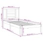 vidaXL Estructura de cama madera maciza 75x190 cm vidaXL Estructura de cama madera maciza 75x190 cm