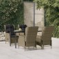 vidaXL Juego de comedor de jardín 5 piezas ratán sintético marrón vidaXL Juego de comedor de jardín 5 piezas ratán sintético marrón
