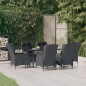 vidaXL Set de comedor para jardín 7 piezas ratán sintético gris oscuro vidaXL Set de comedor para jardín 7 piezas ratán sintético gris oscuro