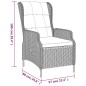 vidaXL Set de comedor para jardín 7 piezas ratán sintético gris oscuro vidaXL Set de comedor para jardín 7 piezas ratán sintético gris oscuro
