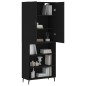 vidaXL Aparador alto madera contrachapada negro 69,5x34x180 cm vidaXL Aparador alto madera contrachapada negro 69,5x34x180 cm