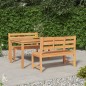 vidaXL Juego de comedor para jardín 3 pzas madera maciza de teca vidaXL Juego de comedor para jardín 3 pzas madera maciza de teca
