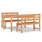 vidaXL Juego de comedor para jardín 3 pzas madera maciza de teca vidaXL Juego de comedor para jardín 3 pzas madera maciza de teca