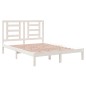 vidaXL Estructura de cama de madera maciza de pino blanco 140x190 cm