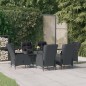 vidaXL Set de comedor para jardín 7 piezas ratán sintético gris oscuro vidaXL Set de comedor para jardín 7 piezas ratán sintético gris oscuro