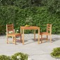 vidaXL Juego de comedor para jardín 3 pzas madera maciza de teca vidaXL Juego de comedor para jardín 3 pzas madera maciza de teca