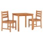 vidaXL Juego de comedor para jardín 3 pzas madera maciza de teca vidaXL Juego de comedor para jardín 3 pzas madera maciza de teca