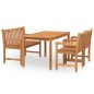 vidaXL Juego de comedor de jardín 4 piezas madera maciza de teca vidaXL Juego de comedor de jardín 4 piezas madera maciza de teca