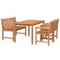 vidaXL Juego de comedor de jardín 4 piezas madera maciza de teca vidaXL Juego de comedor de jardín 4 piezas madera maciza de teca