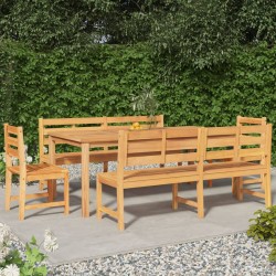 vidaXL Juego de comedor para jardín 5 piezas madera maciza de teca
