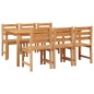 vidaXL Juego de comedor de jardín 7 piezas madera maciza de teca vidaXL Juego de comedor de jardín 7 piezas madera maciza de teca