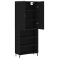 vidaXL Aparador alto madera contrachapada negro 69,5x34x180 cm vidaXL Aparador alto madera contrachapada negro 69,5x34x180 cm