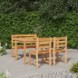 vidaXL Juego de comedor para jardín 4 piezas madera maciza de teca vidaXL Juego de comedor para jardín 4 piezas madera maciza de teca