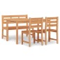 vidaXL Juego de comedor para jardín 4 piezas madera maciza de teca vidaXL Juego de comedor para jardín 4 piezas madera maciza de teca