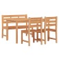vidaXL Juego de comedor para jardín 4 piezas madera maciza de teca vidaXL Juego de comedor para jardín 4 piezas madera maciza de teca