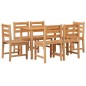 vidaXL Juego de comedor de jardín 7 piezas madera maciza de teca vidaXL Juego de comedor de jardín 7 piezas madera maciza de teca