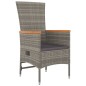vidaXL Set comedor de jardín 5 piezas con cojines ratán sintético gris vidaXL Set comedor de jardín 5 piezas con cojines ratán sintético gris