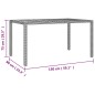 vidaXL Set comedor de jardín 5 piezas con cojines ratán sintético gris vidaXL Set comedor de jardín 5 piezas con cojines ratán sintético gris