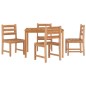 vidaXL Juego de comedor para jardín 5 piezas madera maciza de teca