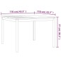 vidaXL Juego de comedor para jardín 5 piezas madera maciza de teca