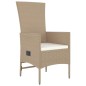 vidaXL Set comedor de jardín 9 pzas con cojines ratán sintético beige vidaXL Set comedor de jardín 9 pzas con cojines ratán sintético beige
