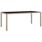 vidaXL Set comedor de jardín 9 pzas con cojines ratán sintético beige vidaXL Set comedor de jardín 9 pzas con cojines ratán sintético beige