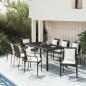 vidaXL Set de comedor de jardín 9 pzas y cojines ratán sintético negro vidaXL Set de comedor de jardín 9 pzas y cojines ratán sintético negro