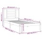 vidaXL Estructura de cama madera maciza de pino marrón miel 100x200 cm vidaXL Estructura de cama madera maciza de pino marrón miel 100x200 cm