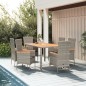 vidaXL Set comedor jardín 7 pzas y cojines ratán sintético gris vidaXL Set comedor jardín 7 pzas y cojines ratán sintético gris