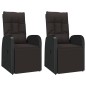 vidaXL Juego comedor jardín 3 pzas madera acacia ratán sintético negro vidaXL Juego comedor jardín 3 pzas madera acacia ratán sintético negro