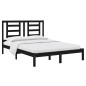 vidaXL Estructura de cama king madera maciza de pino negra 150x200 cm vidaXL Estructura de cama king madera maciza de pino negra 150x200 cm