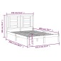vidaXL Estructura de cama king madera maciza de pino negra 150x200 cm vidaXL Estructura de cama king madera maciza de pino negra 150x200 cm