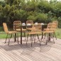 vidaXL Juego de comedor de jardín 7 piezas ratán sintético