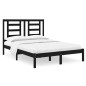 vidaXL Estructura cama doble pequeña madera maciza negra 120x190 cm