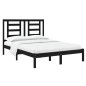 vidaXL Estructura cama doble pequeña madera maciza negra 120x190 cm