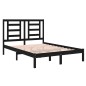 vidaXL Estructura cama doble pequeña madera maciza negra 120x190 cm
